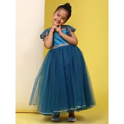 Toy Balloon kids Girls Net Fit & Flare Maxi Dress-picture-19