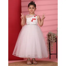 Toy Balloon kids Girls Net Fit & Flare Maxi Dress-picture-17