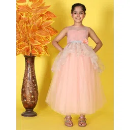 Toy Balloon kids Girls Net Fit & Flare Maxi Dress-picture-24