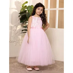 Toy Balloon kids Girls Net Sleeveless Fit & Flare Maxi Dress-picture-28