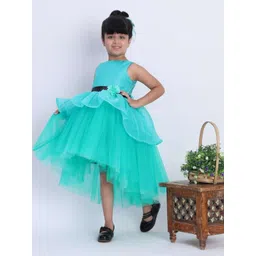 Toy Balloon kids Girls Solid Round Neck Fit & Flare Dress-picture-21