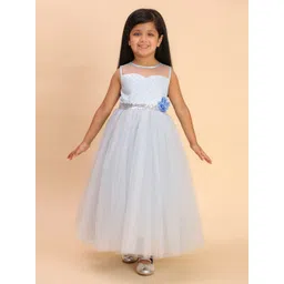 Toy Balloon kids Girls Striped Net Fit & Flare Maxi Dress-picture-37