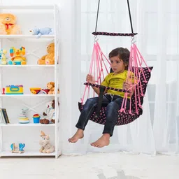 toyafox Cotton baby swing for Kids children chair jhula 1-6 Years Folding & Washable Swings-picture-27