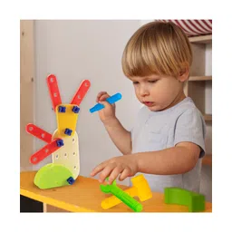 TOYFUN Construction STEM Toys | Building Blocks Set with Screwdriver | Educational Plastic Nuts and Bolts Game for Girls and Boys Toys for Ages 3 Plus 32pieces-picture-12