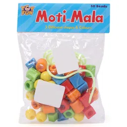 Toyfun Counting Beads Moti Mala 5 Different Shapes and Colours Multicolor - 50 Beads-picture-20