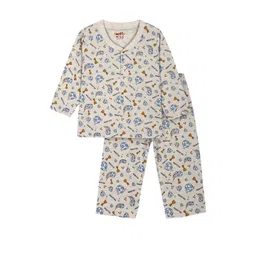 toyific Unisex Kids Pure Cotton Full Sleeves Printed Night Suit, Sleepsuit for Kids-picture-57