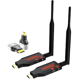 ToyNeX 100m Wireless HDMI Transmitter and Receiver, Plug and Play, 328FT Long Range 2.4G/5G 1080P HD Extender Kit for Streaming Video/Audio from Laptop, PC to HDTV/Projector-100M. (Black)-picture-11