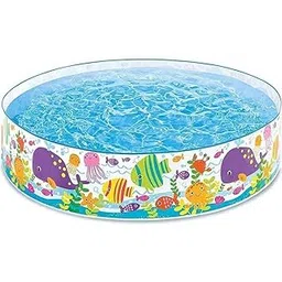 Toyshine 4 Feet Snapset Kids Pool Bath Pool Tub, Summer Water Fun Bathing Tub Toy for Kids - 4 Feet x 10 Inches- B-picture-29