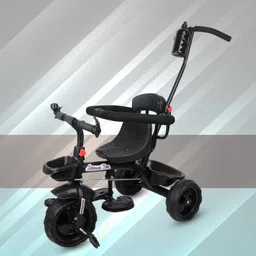 toyshoppee Tricycle for Kids Black Colour with Parent Handel or Armrest with Front Back Basket Tricycle for Baby boy or Baby Girl Kids trikes TRICYCLE LB551 Tricycle-picture-19