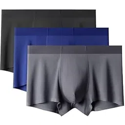 toyzia Men's Ultra-Comfort Ice Silk Lycra Underwear | Moisture-Wicking, Breathable Boxers for Men | Seamless Design | Multicolour (Pack of 1)-picture-29