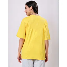 TQH Women Pack of 2 Typography Printed Round Neck Oversized T-shirts image 5