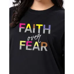 TQH Women Typography Printed T-shirt image 4