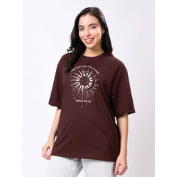 TQH Women Typography Printed T-shirt image 5