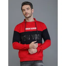 TQS Men Red Printed Fleece Sweatshirt-picture-14