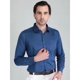 TQS Men Spread Collar Solid Cotton Formal Shirt-picture-24