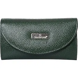 tr tan ritcher Genuine Leather Women’s Wallet – Bi-Fold Ladies Clutch with Card Slots, Cash Compartment & Zip Pocket (Green)-picture-30