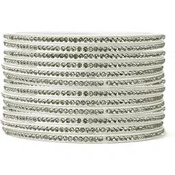 Traditional Ethnic Jeweller Acrylic Chuda Material with Zircon Stones for Women's and Girl's (4Pc)-picture-27