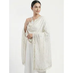 Traditions Bazaar Ethnic Motifs Embroidered Dupatta with Thread Work-picture-10