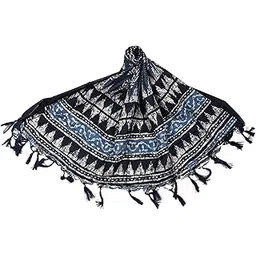 traditions bazaar Women's Art Silk Indigo Print Dupatta (Pattern 6)-picture-27