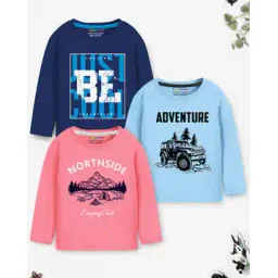 trampoline Pack of 3 Typographic Print Regular Fit T-Shirt-picture-25