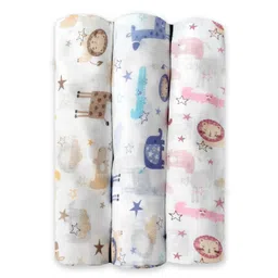Trance Home Linen 
Animals Large Size Set of 3 Cotton Baby Swaddle Wrap-picture-25