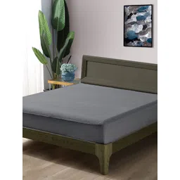 Trance Home Linen Grey Solid Waterproof King Size Mattress Protector-picture-20