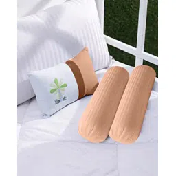 trance home linen Pack of 2 200 TC Striped Cotton Bolster Covers-picture-23