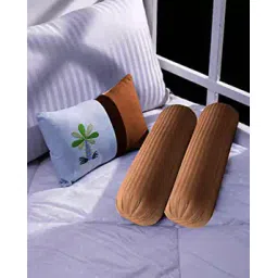 trance home linen Pack of 2 Striped Bolster Covers-picture-26
