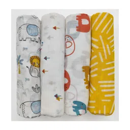 Trance Home Linen Super Soft Cotton Malmal Swaddle Cloth Pack of 4 - Peeples & Pine-picture-25