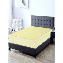 Trance Home Linen Yellow King Elasticated Fitted Cotton Waterproof Mattress Protector-picture-32