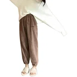 tranding-outfit Womens Winter Thick Pajama Bottoms Warm Fleece Home Pants Free Size Pack of 1-picture-53