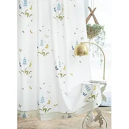 Tranquebar Curtain Co. Window Curtain - Room Darkening, 152 cm (5 Feet), Blue Butterfly & Floral Print, Set of 2, Cotton, BackTab, Titli- Window Curtains 5 Feet Long, Living Room, Bedroom, Kids Room-picture-10