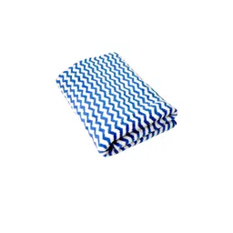 Tranquil Square Blue & White Striped 650 GSM Cotton Bath Towel-picture-14