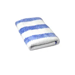 Tranquil square Blue & White Striped 650 GSM Pure Cotton Bath Towel-picture-21