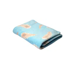 Tranquil square Blue Floral Printed 650 GSM Cotton Rectangular Bath Towels-picture-25