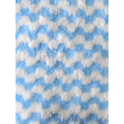 Tranquil square Sky-Blue & White Striped 650 GSM Cotton Bath Towel image 2