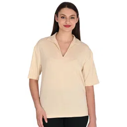 TRAQUILA Polo Collar Drop-Shoulder Sleeves Relaxed Fit Cotton T-shirt-picture-39