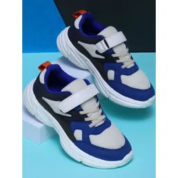 TRASE Boys Blue & White Lace-Ups With Velcro Sports Shoes-picture-27