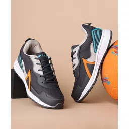 TRASE Colour Blocked Lace Up Running Shoes - Grey-picture-25