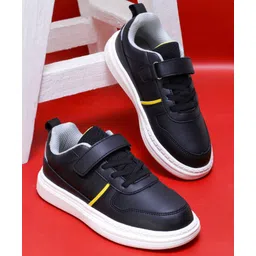 TRASE Colour Blocked Velcro Closure Sneakers - Black & Yellow-picture-15