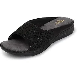 trase Laser-cut Floral Design Flats Ortho Slippers For Women - Ortho Footwear Women - Sandals Women - Ortho Sandals For Women - Soft And Comfortable Orthopedic Slippers (44092)-picture-33