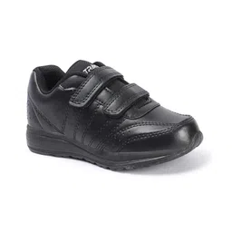 TRASE Solid Double Velcro Closure School Shoes - Black-picture-16