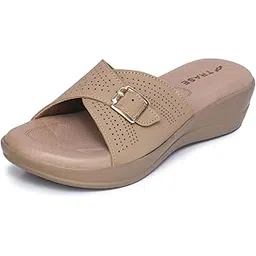 trase Stylish Wedges Heels Sandals for Women | Comfortable & Lightweight Slip-On Footwear for Girls | Ladies Fashion Sandal for Party, Office & Casual Use-picture-16