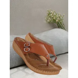 TRASE Women Open Toe Flats with Buckles image 1