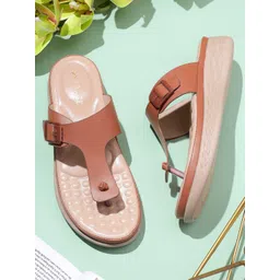 TRASE Women Open Toe Flats with Buckles image 1