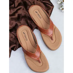 TRASE Women Textured T-Strap Flats-picture-23
