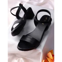 Trase Women's Black Ankle Strap Sandals-picture-10