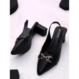 Trase Women's Black Back Strap Sandals-picture-33