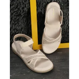 Trase Women's Cream Ankle Strap Wedges-picture-21