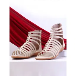 Trase Women's Cream Gladiator Sandals-picture-32
